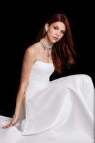 Esotte-Audrey Beyaz Midi Elbise-Elbise-5-Milagron.com