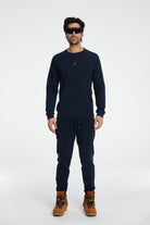Bisiklet Yaka Sweatshirt - Koyu Lacivert