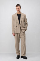 Antioch Bej Relaxed Fit Erkek Blazer Ceket