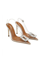 Bellina Deri & Şeffaf 10 Cm Stiletto