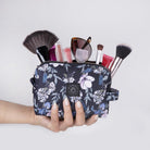 Bloominbag-Black Cherries Floral Makeup Bag-2-Milagron.com