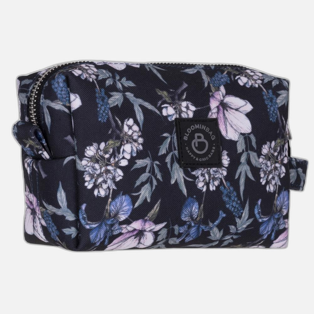 Bloominbag-Black Cherries Floral Makeup Bag-1-Milagron.com