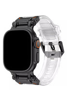 Apple Watch Uyumlu Defense Loop Silikon Kordon Black Clear