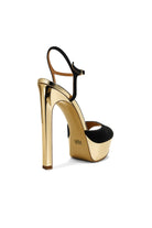 Brida Rugan-Süet 14 Cm Platform Topuklu Ayakkabı