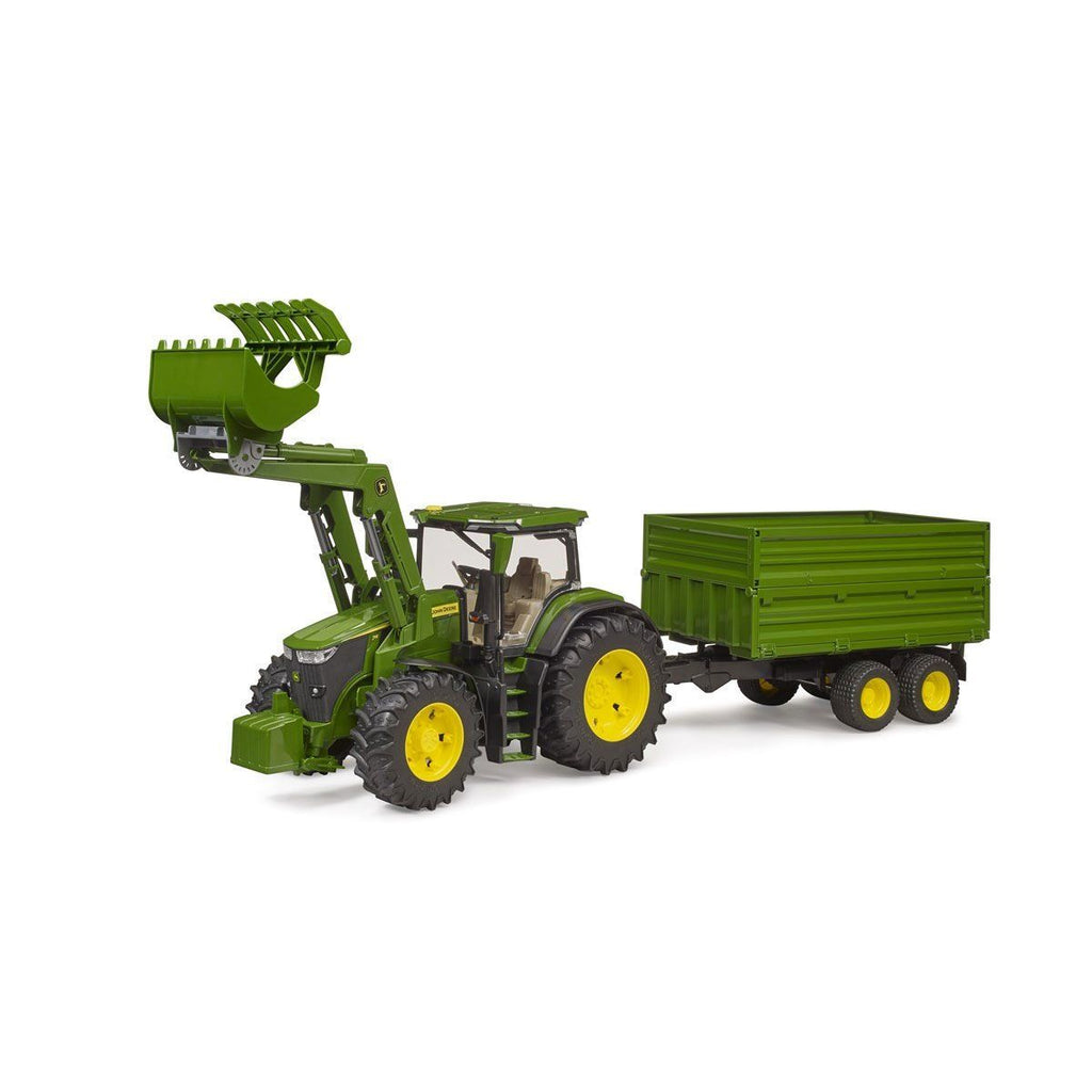 Bruder John Deere 7 R 350 Kepçeli Traktör Ve Römork +4 Yaş Oyuncak Kamyon ve İş Makineler | Milagron 