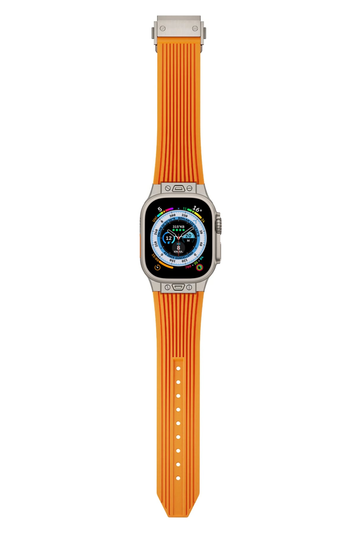 Apple Watch Uyumlu Streamlined Silikon Kordon Burnt