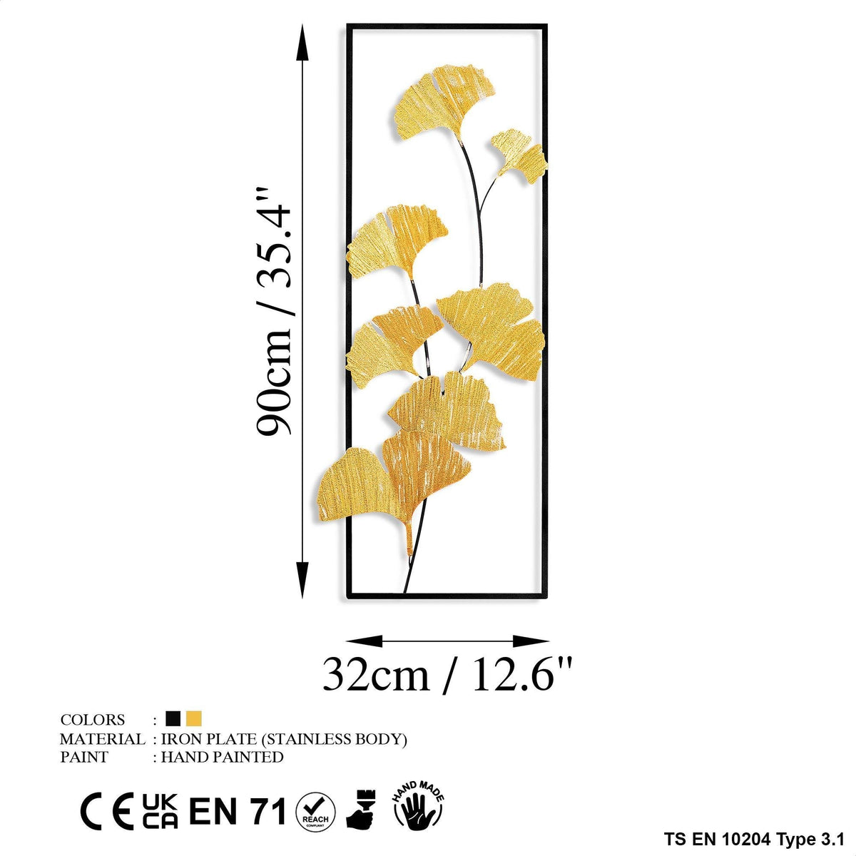 Bys-081-A Dekoratif Metal Duvar Tablosu 