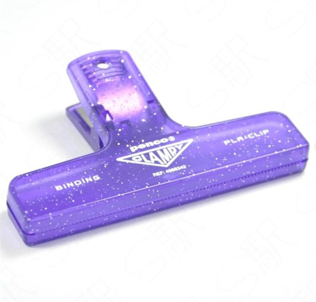 Penco Clampy Glitter Plastic Klips Purple