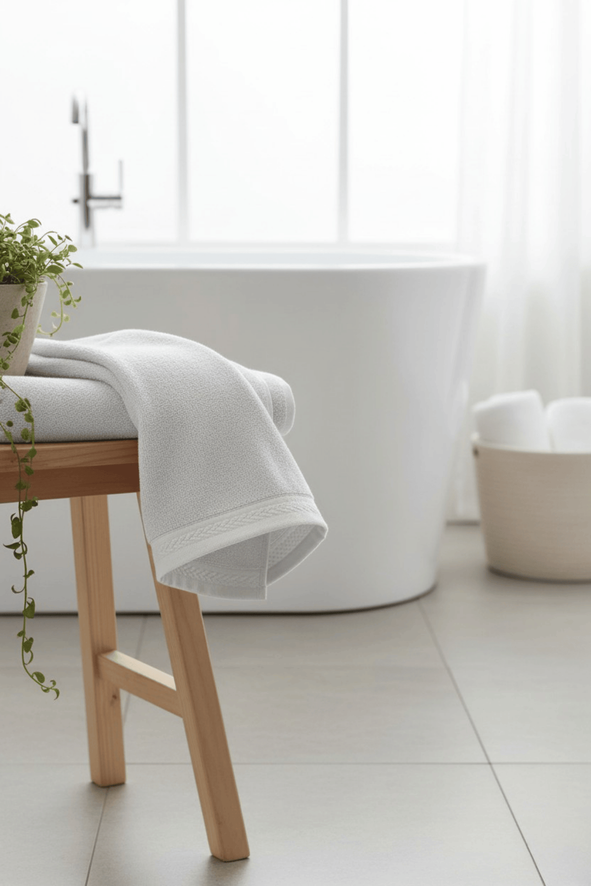 Lavinia Banyo Havlusu 80x150 cm | Lyocell & Pamuk | Krem, Somon, Toprak