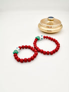 Anne Çocuk Kalp Nazarlık Kırmızı Bileklik Takım