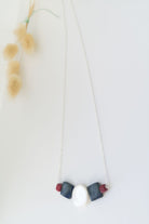 İNci Mercan Lapis Lazuli Gümüş Kolye