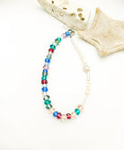 Murano Cam Ve İNci Kolye Choker