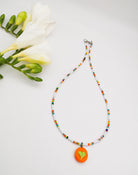 Murano Pastel Renklerde Kalp Kolye