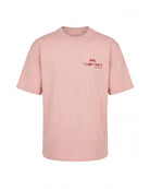 Unisex Oversize KiRaz Baskili TiŞört - Pembe