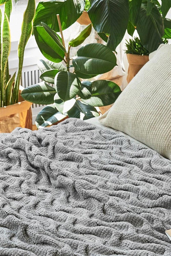 Moyha | Ev Tekstili | Chunky Gri Yatak Örtüsü (180 x 240) | Milagron 