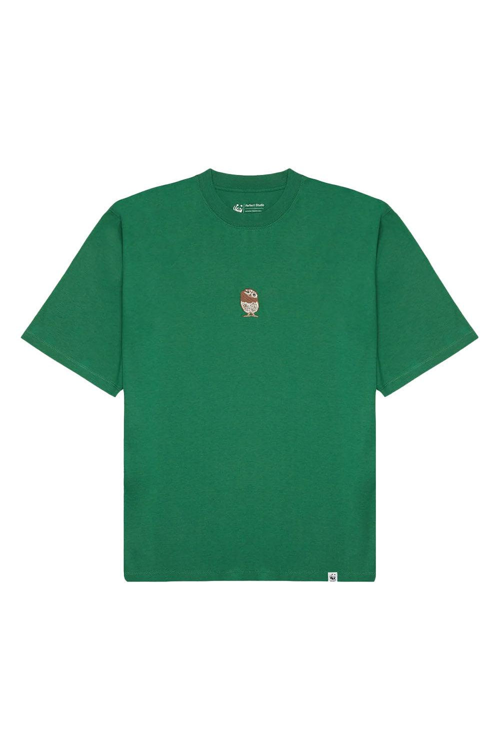 WWF Market | Cin Baykuşu Oversize T-shirt - Yeşil | Milagron