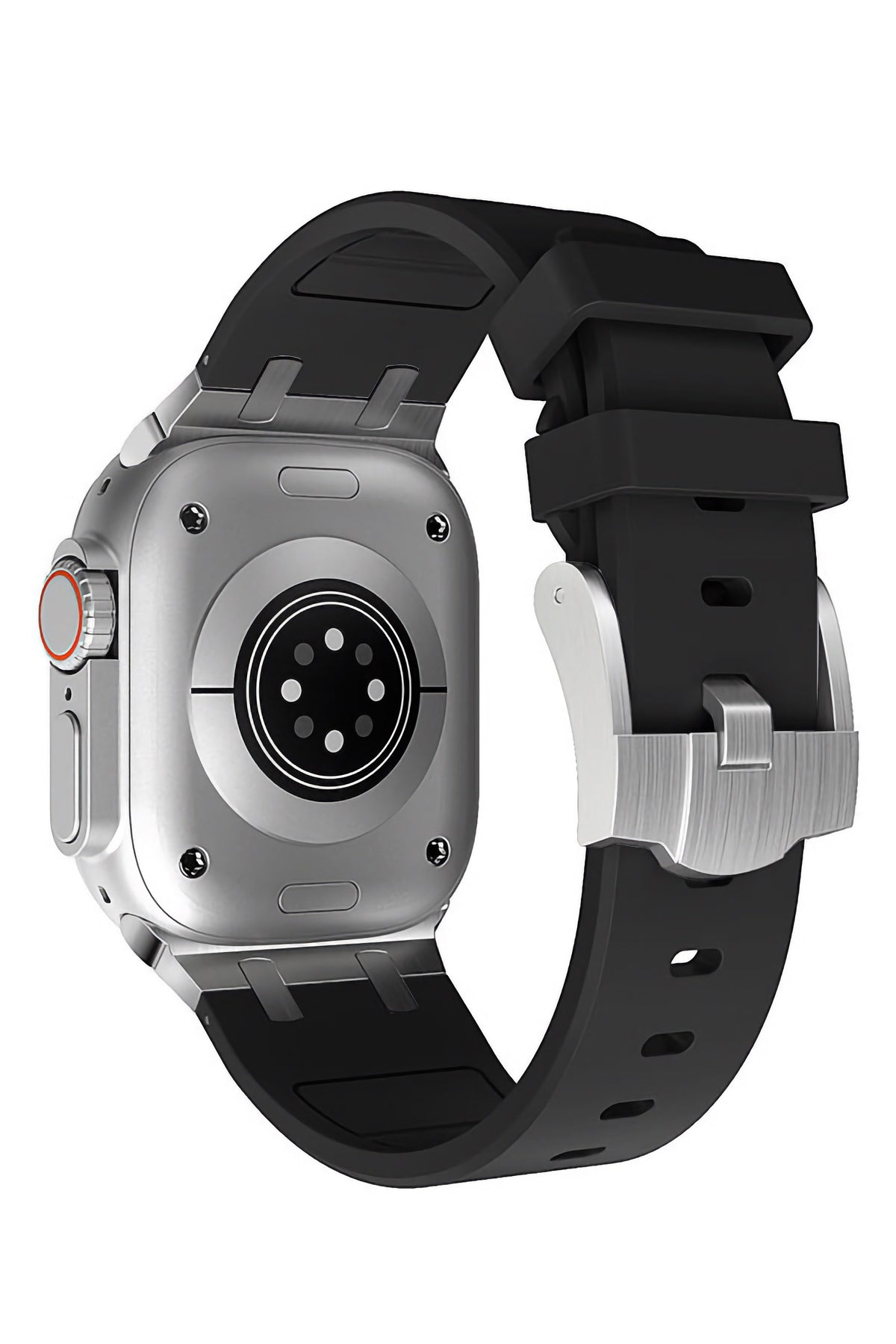 Apple Watch Ultra Uyumlu Royal Loop Rubber Kordon Coal