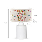 Home Modern Pasta Desenli Başlıklı Çocuk Odası Abajur Lamba 