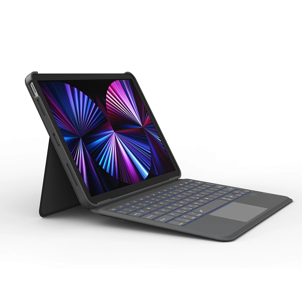 Combo Led Işıklı Magnetik Standlı Klavyeli Ipad Kılıfı
