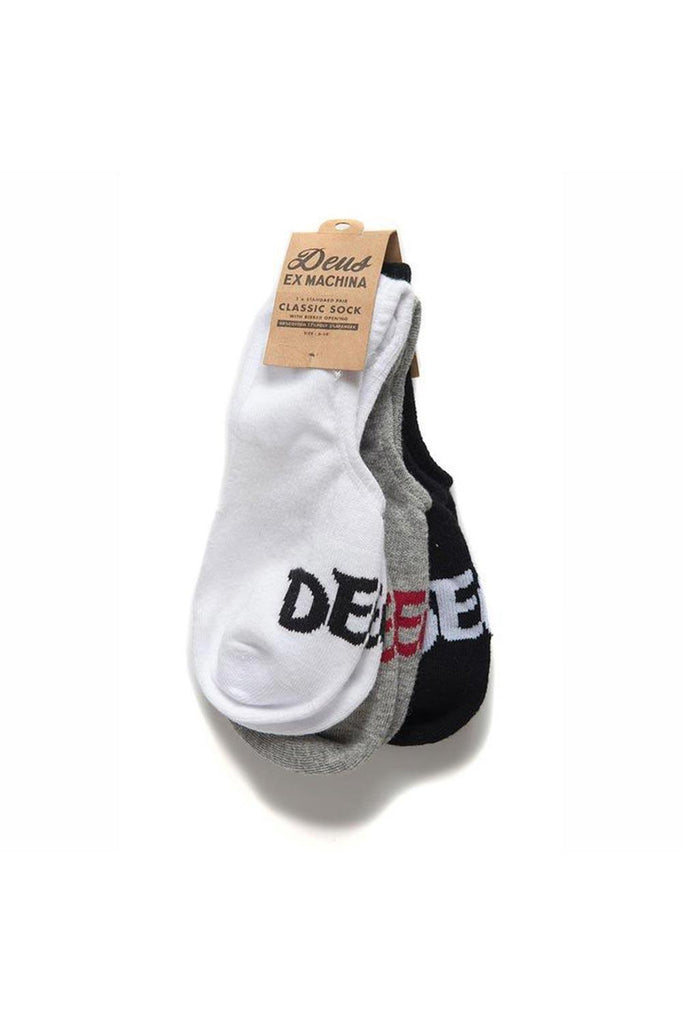 Deus | Curvy No Show Sock 3 Pack Multi Color  | Milagron
