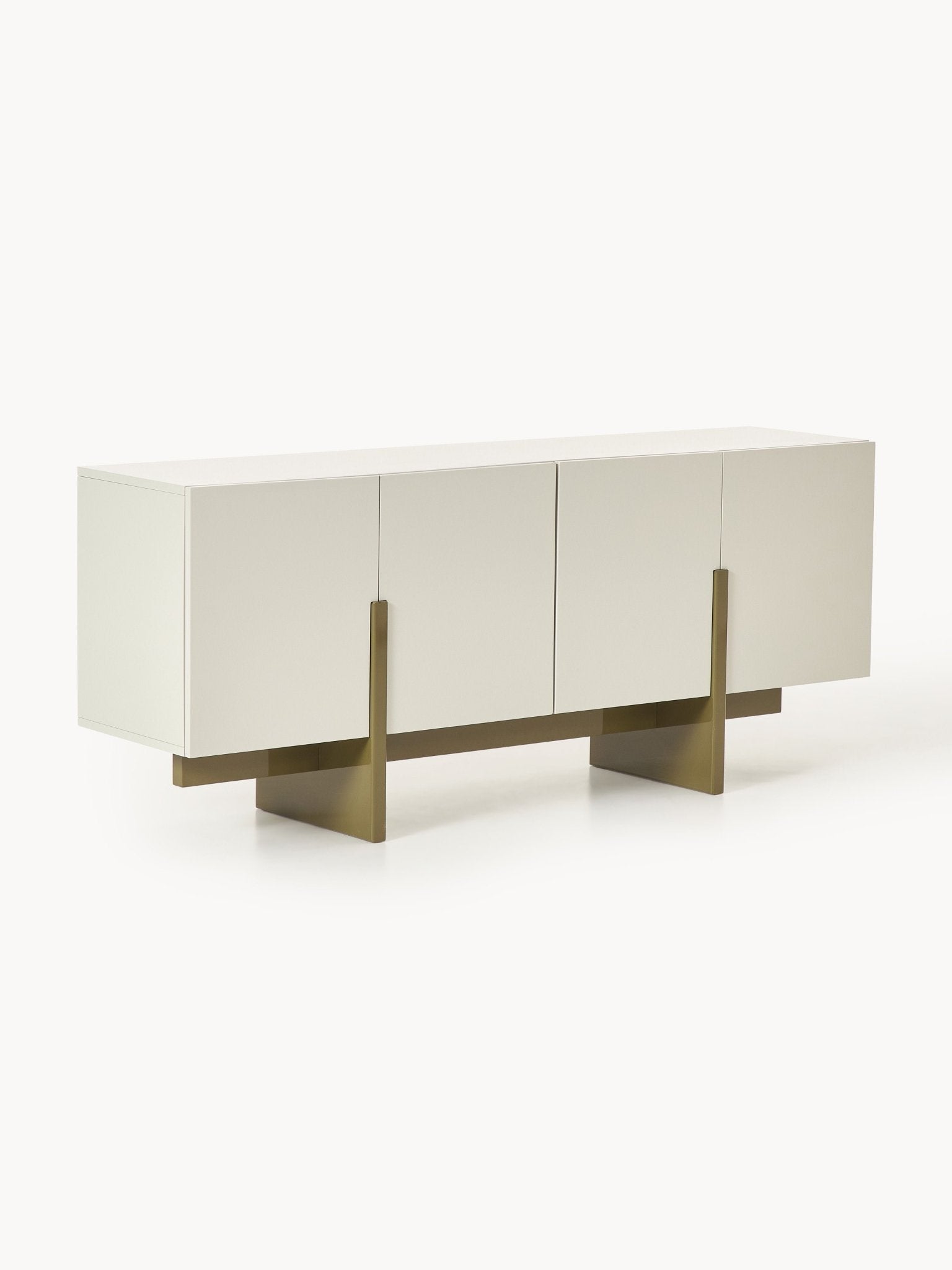 Dado Modern Ahşap Dressoir 180Cm Bej Ve Zeytin Yeşili