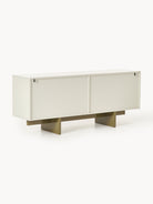Dado Modern Ahşap Dressoir 180Cm Bej Ve Zeytin Yeşili