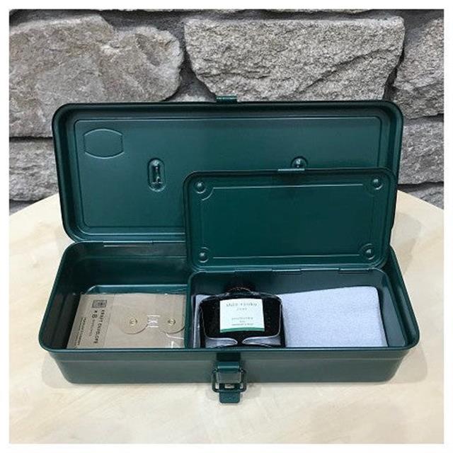 Toyo Steel T-320 Tool Storage Box Antique Green Metal Saklama Kutusu