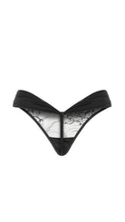Balsia Luxury French Lace Thong Black