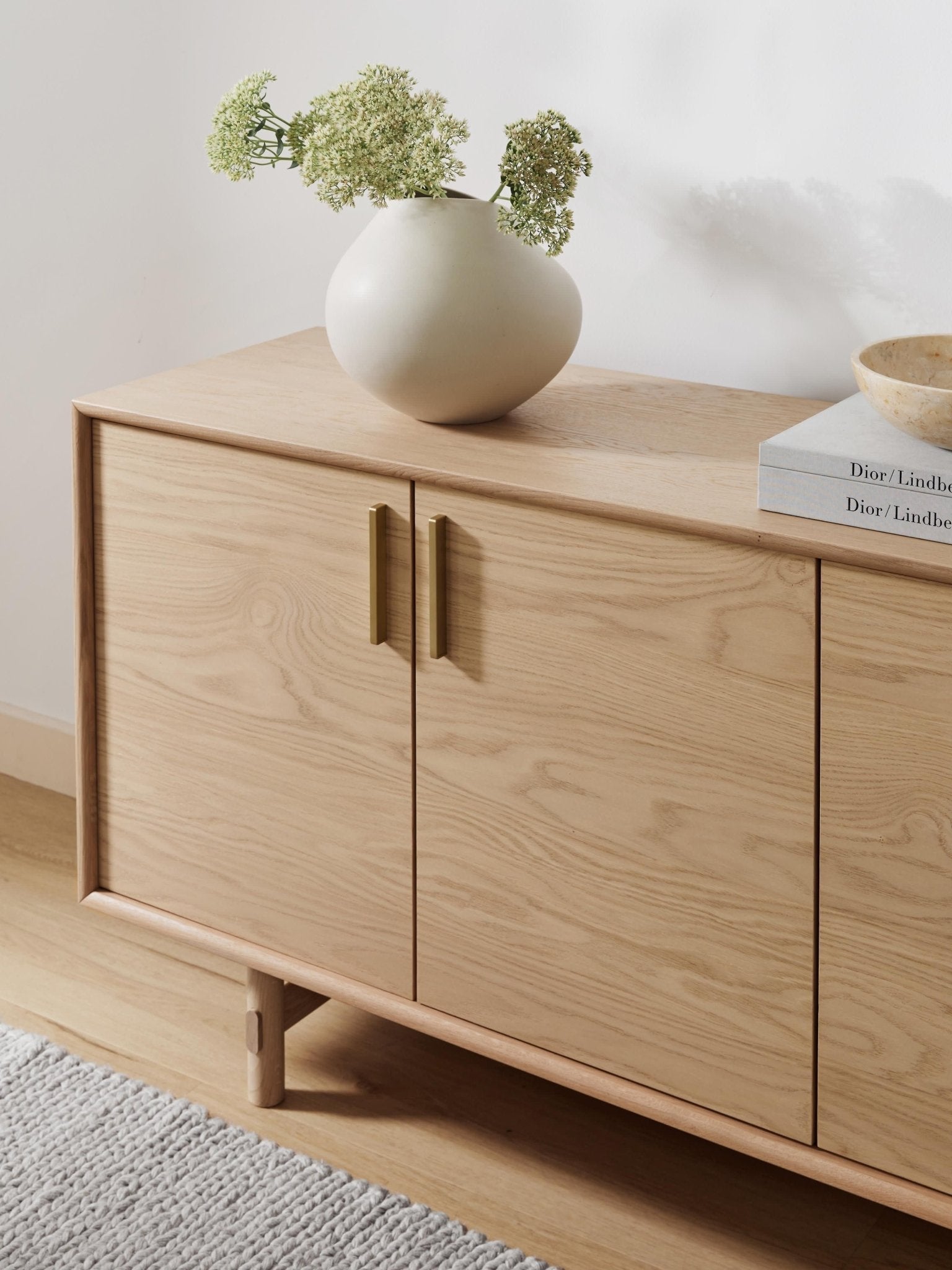 Diana Meşe Dressoir 180 Cm Modern Lüks Depolama Ünitesi