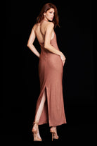 Esotte-Di̇xi̇e Taşlı Karamel Elbise-Elbise-2-Milagron.com