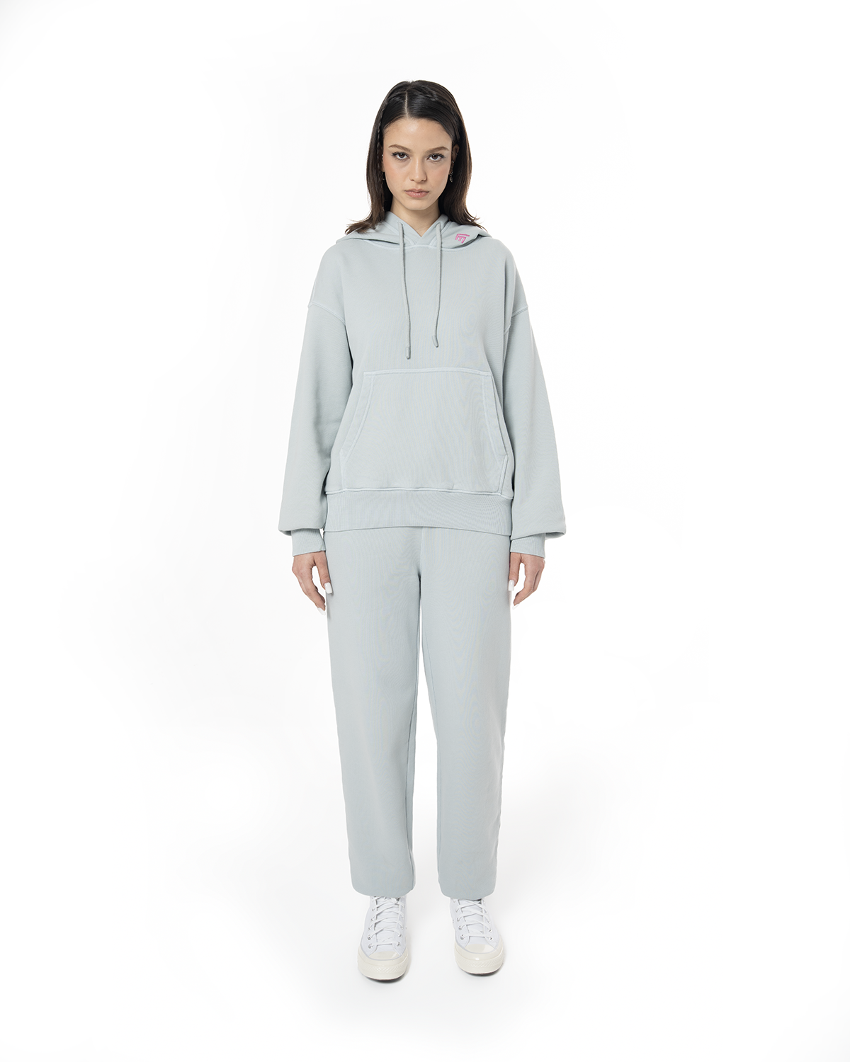 Kadin Relaxed Fit Fm Icon Nakişli Jogger - Mavi