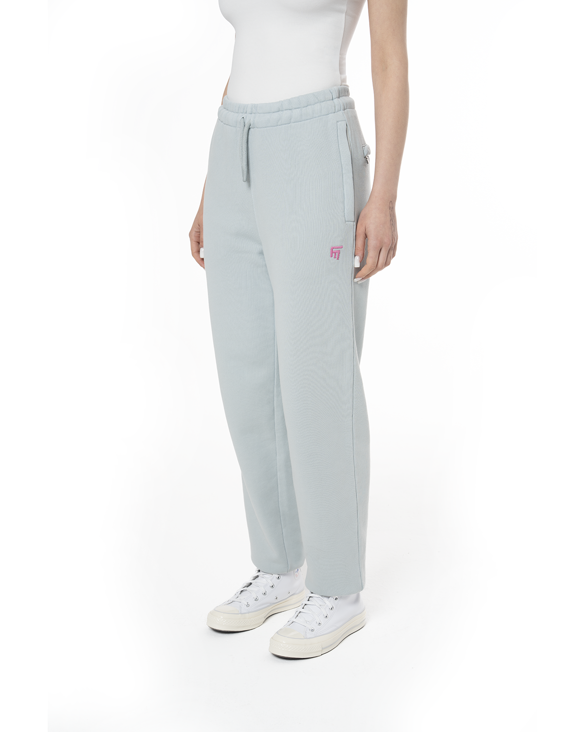 Kadin Relaxed Fit Fm Icon Nakişli Jogger - Mavi