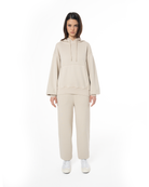 Kadin Relaxed Fit Fm Icon Nakişli Jogger - Bej
