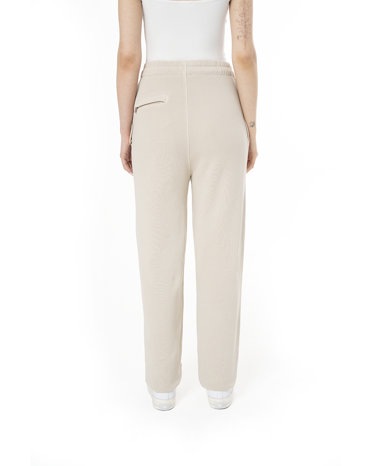 Kadin Relaxed Fit Fm Icon Nakişli Jogger - Bej
