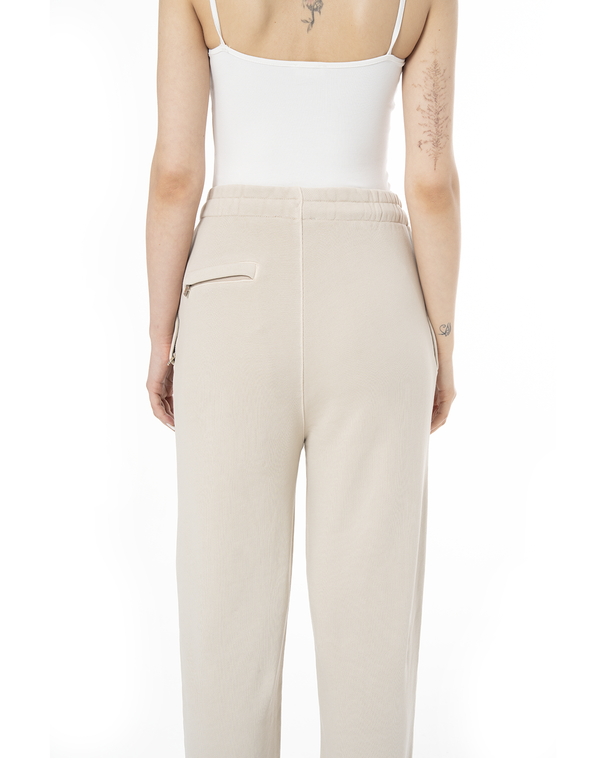 Kadin Relaxed Fit Fm Icon Nakişli Jogger - Bej
