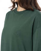 Kadin Oversize Fakemood Nakişli TiŞört - YeşiL