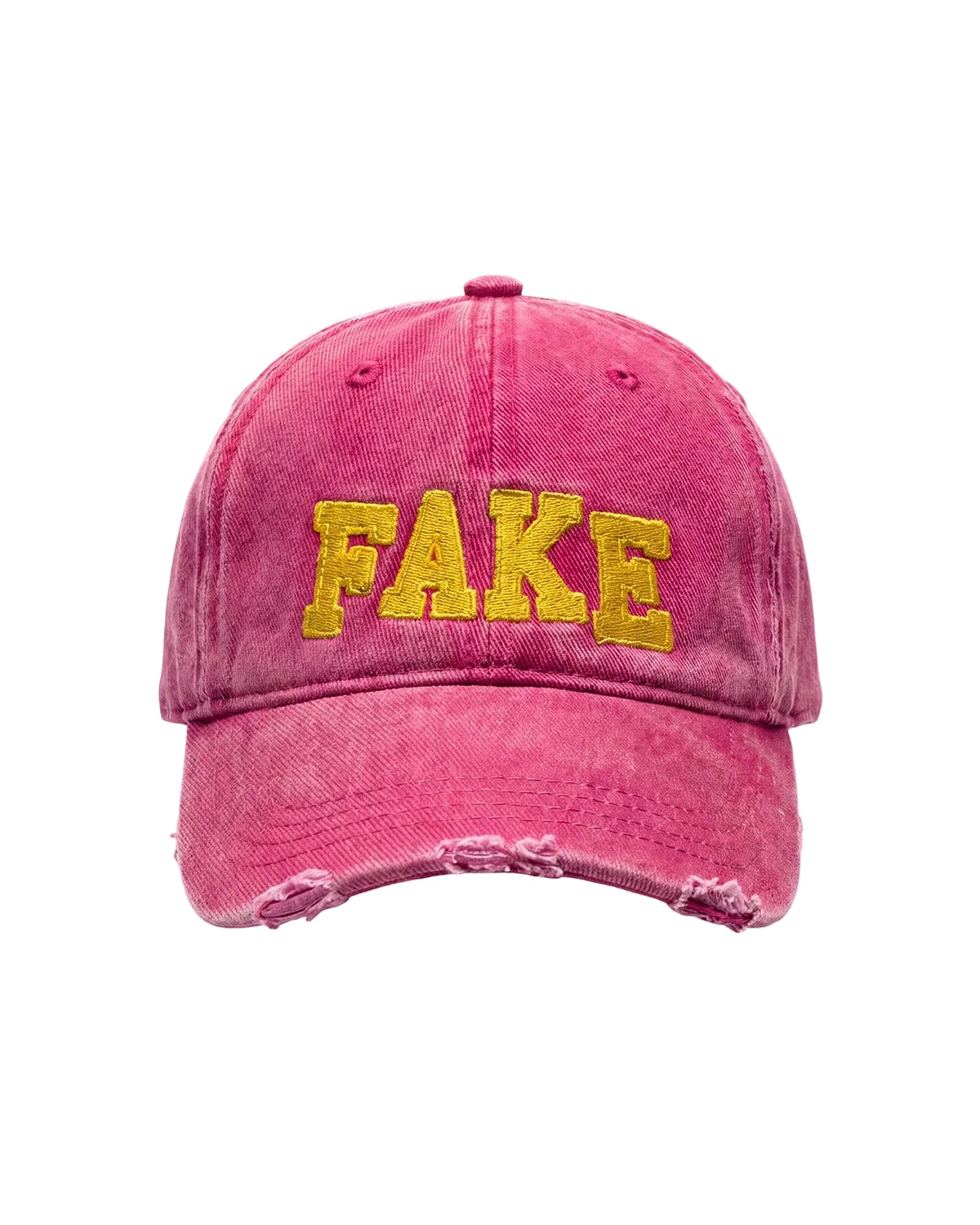 Unisex Fake Mood Nakişli Yipratmali Cap - Fuşya