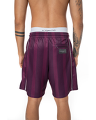 Erkek Oversize Jersey Kumaş Fm Icon Logo Detayli Şort - Mor