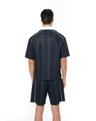 Erkek Oversize Jersey Kumaş Fm Icon Logo Detayli Şort - SiYah