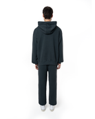 Erkek Oversize Fm Icon Nakişli Hoodie - SiYah