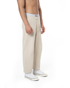 Erkek Relaxed Fit Fm Icon Nakişli Jogger - Bej