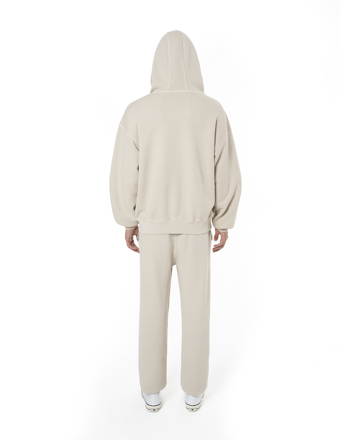 Erkek Oversize Fm Icon Nakişli Hoodie - Bej