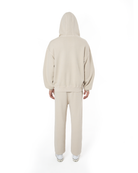 Erkek Oversize Fm Icon Nakişli Hoodie - Bej