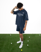 Kadin Oversize Fakemood Jersey Polo Yaka Golf Forma - LaciVert