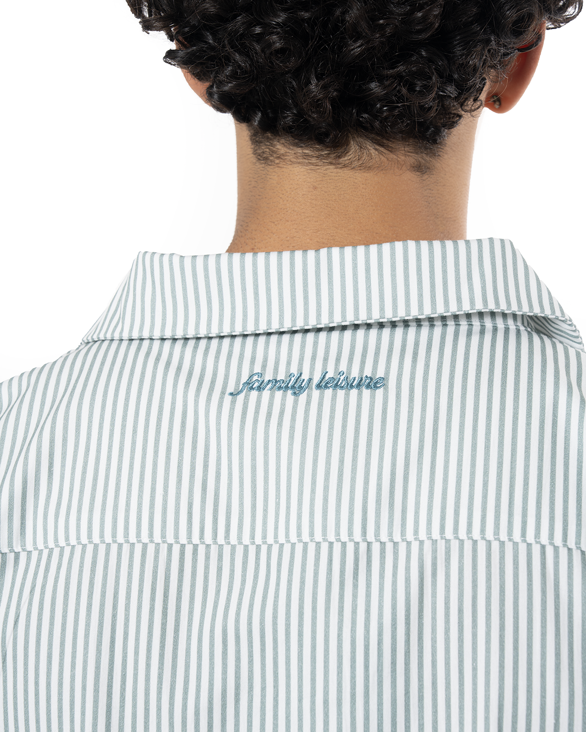 Erkek Oversize ÇiZgiLi Motto Etketli Golf Club Gömlek - YeşiL