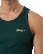 Erkek Fakemood Nakişli Top Tank - YeşiL