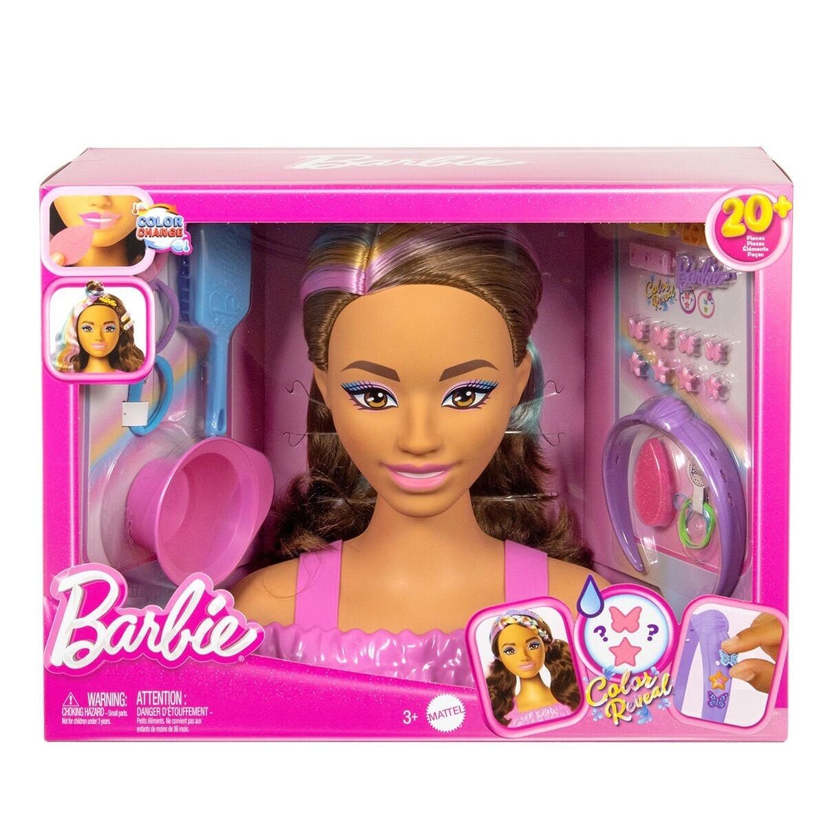 Jfg82 Barbie Saç Tasarımı Büstü - Kahverengi Saçlı