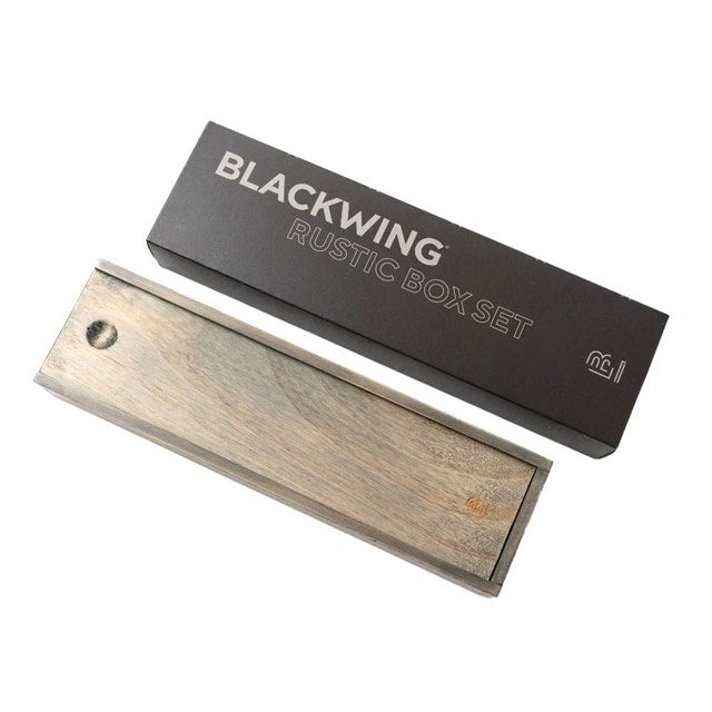Blackwing Rustic Çam Ağacından Hediye Kutusu & Natural 12 Kalem & Kalemtraş Seti