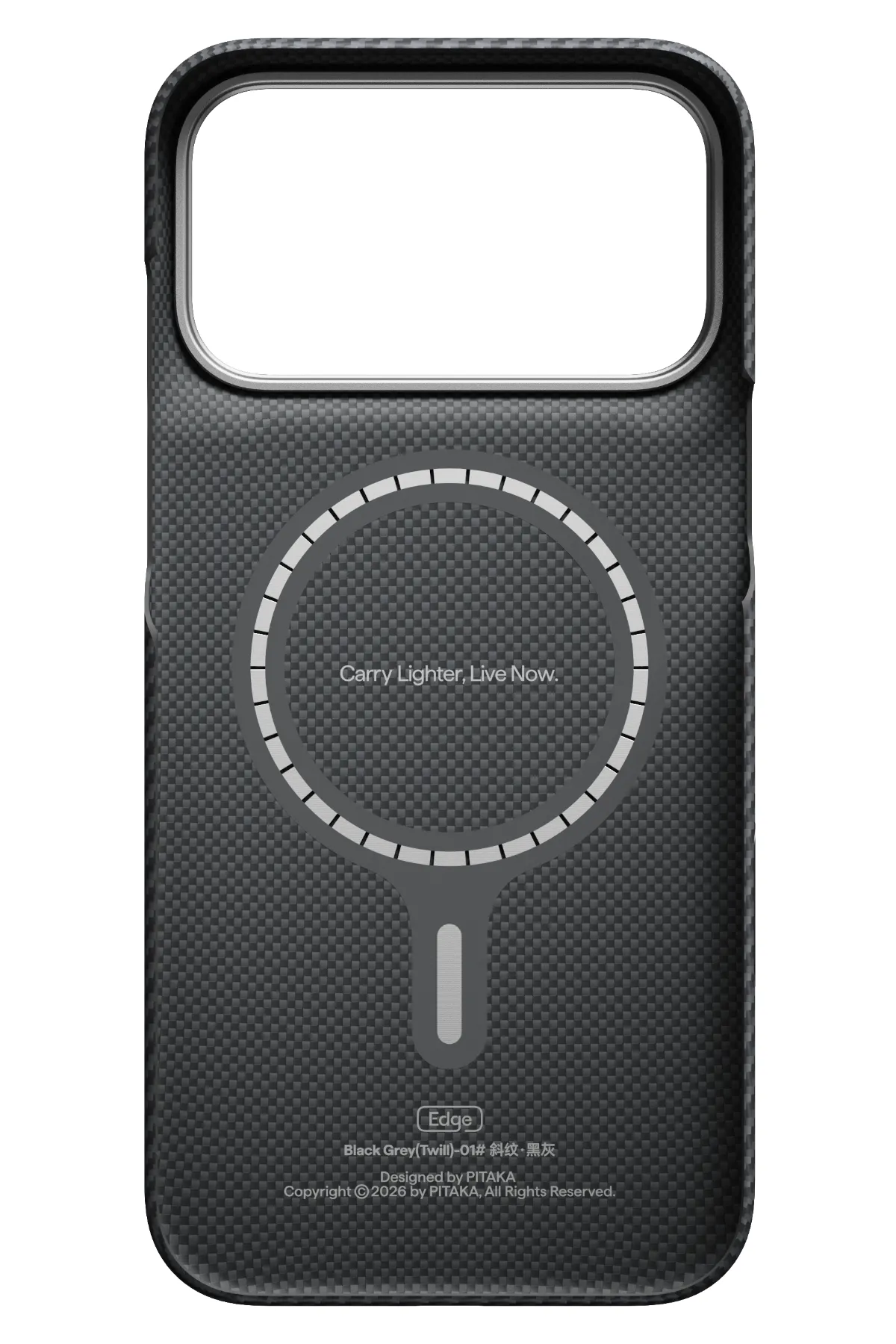 Edge 600D Iphone 18 Pro Max Magsafe Uyumlu Kılıf Black Gray