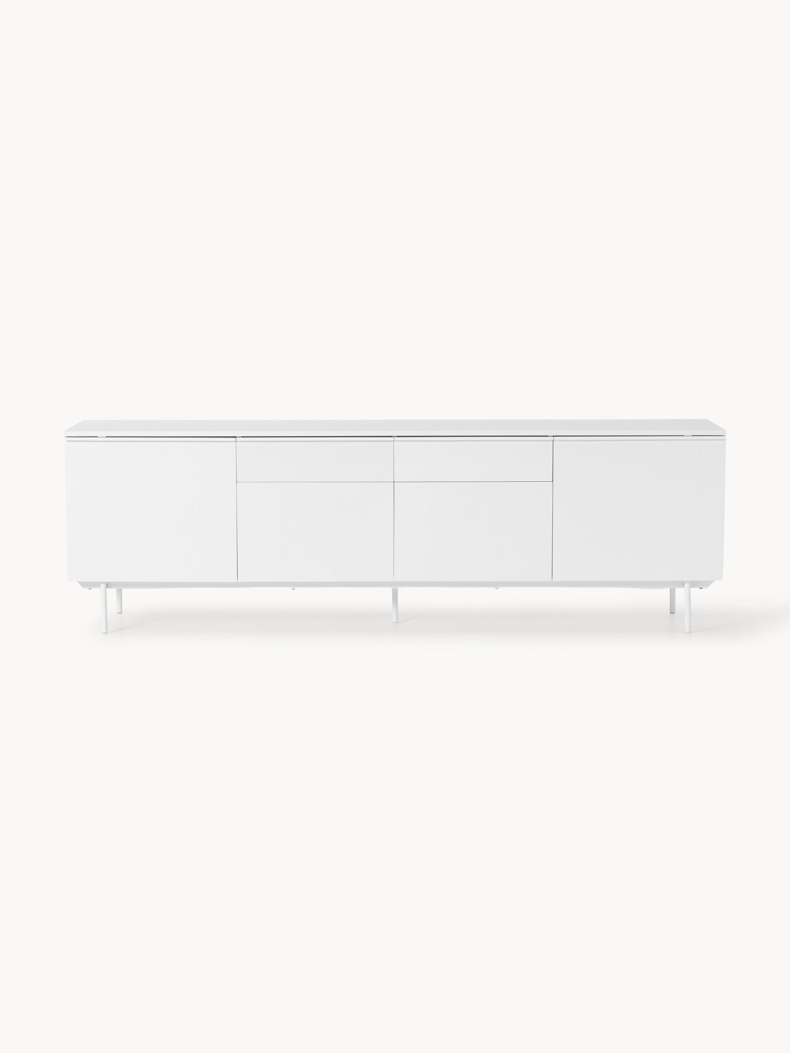 Elona 240 Cm Büyük Konsol Mat Beyaz Modern Tasarım